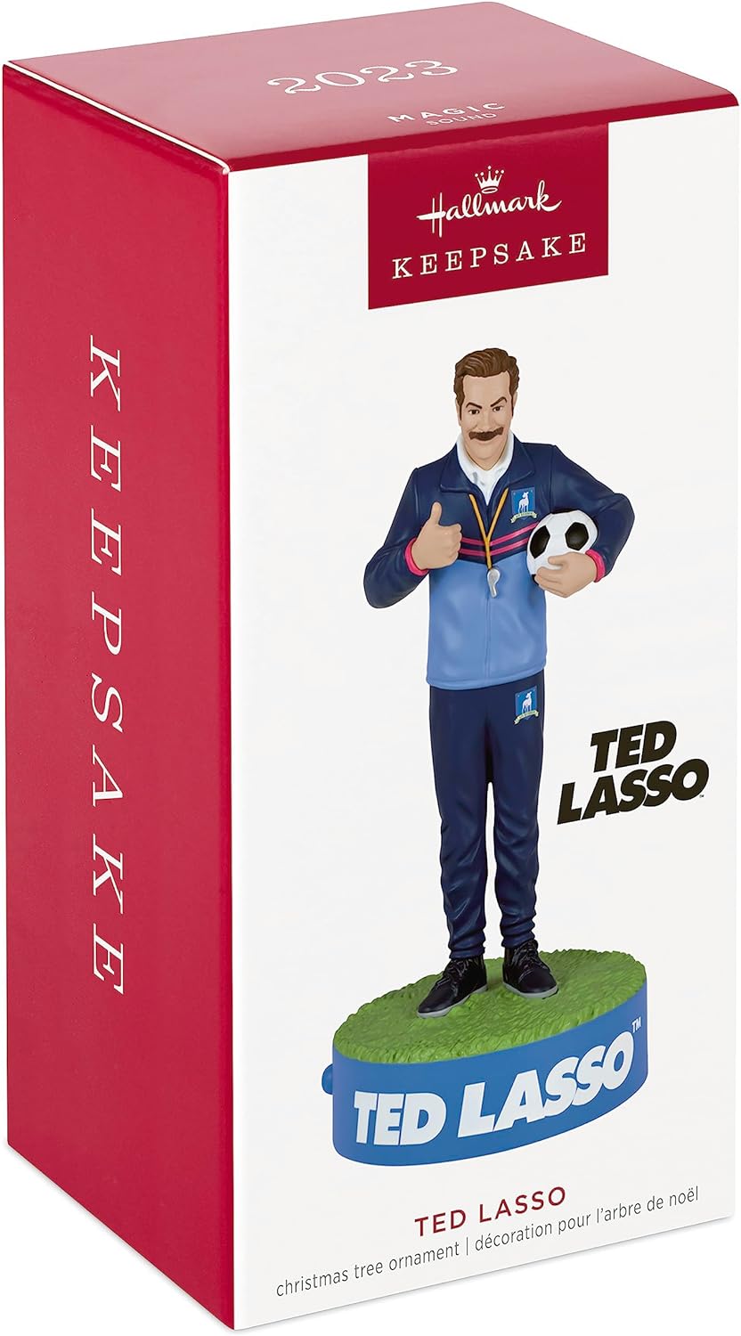 hallmark keepsake christmas ornament 2023 ted lasso ornament with sound tv show gifts 2