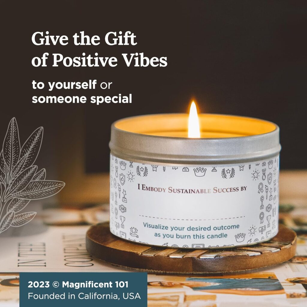 MAGNIFICENT 101 Money Financial Freedom Aromatherapy Candle − Clove, Cinnamon, Citronella Scented Natural Soybean Wax Tin Candle for Purification and Chakra Healing